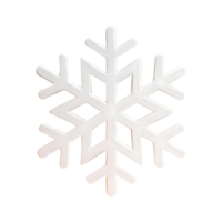 ai gerado 3d ícone do Natal floco de neve isolado em transparente fundo png