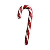 AI generated 3d christmas candy cane isolated on transparent background png