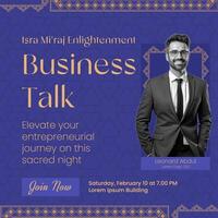 Isra Miraj Business Talk Linkedin Post template