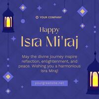 Isra Miraj Greeting Linkedin Post template