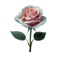 ai generado Rosa flor aislado en transparente antecedentes png