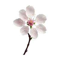 AI generated Cherry blossom flower isolated on transparent background png