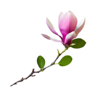 ai generado magnolia flor aislado en transparente antecedentes png