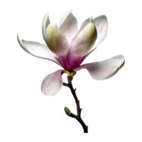 ai generiert Magnolie Blume isoliert auf transparent Hintergrund png