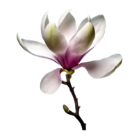 ai généré magnolia fleur isolé sur transparent Contexte png