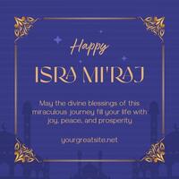 Isra Miraj Greeting Linkedin Post template