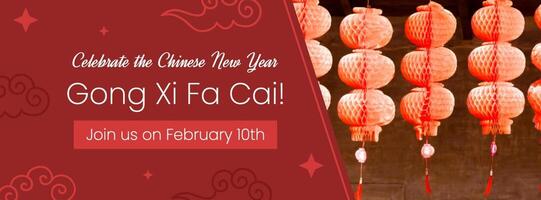 Lunar New Year Facebook Cover template