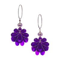 AI generated Amethyst earings isolated on transparent background png