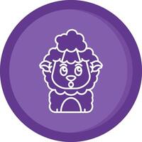 Exploding Solid Purple Circle Icon vector
