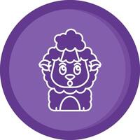 Exploding Solid Purple Circle Icon vector