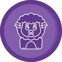 Sickness Solid Purple Circle Icon vector