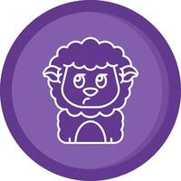 Liar Solid Purple Circle Icon vector