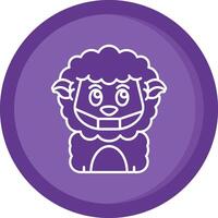 Face mask Solid Purple Circle Icon vector