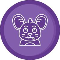 Zipped Solid Purple Circle Icon vector