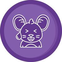 Sweat Solid Purple Circle Icon vector