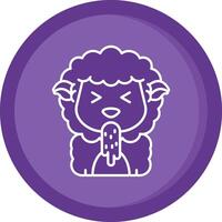 Vomit Solid Purple Circle Icon vector