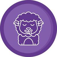 Drooling Solid Purple Circle Icon vector