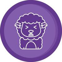 Anguish Solid Purple Circle Icon vector