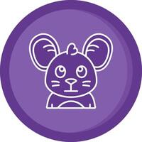 Rolling eyes Solid Purple Circle Icon vector