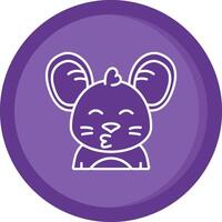 Kiss Solid Purple Circle Icon vector