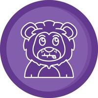 Zipped Solid Purple Circle Icon vector