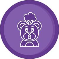 Exploding Solid Purple Circle Icon vector