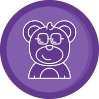 Cool Solid Purple Circle Icon vector