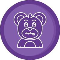 Zipped Solid Purple Circle Icon vector