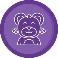 Love Solid Purple Circle Icon vector