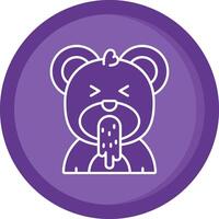 Vomit Solid Purple Circle Icon vector