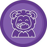 Congratulation Solid Purple Circle Icon vector