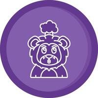 Exploding Solid Purple Circle Icon vector