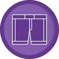 Underwear Solid Purple Circle Icon vector