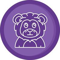 Rolling eyes Solid Purple Circle Icon vector