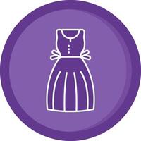 vestido de verano sólido púrpura circulo icono vector