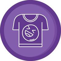 Tee Solid Purple Circle Icon vector