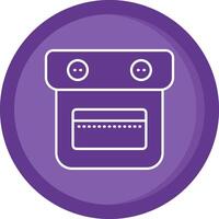 Pocket Solid Purple Circle Icon vector