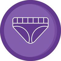 Underwear Solid Purple Circle Icon vector