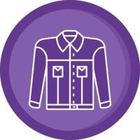 chaqueta sólido púrpura circulo icono vector