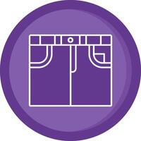 Skirt Solid Purple Circle Icon vector