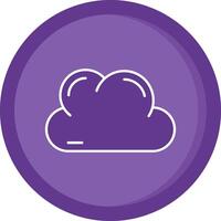 Cloud Solid Purple Circle Icon vector