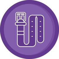 Belt Solid Purple Circle Icon vector