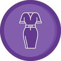 mini vestir sólido púrpura circulo icono vector