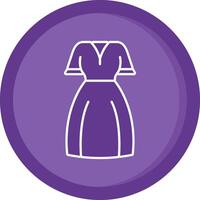 Women dress Solid Purple Circle Icon vector