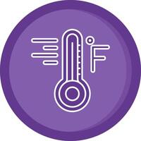 Fahrenheit Solid Purple Circle Icon vector