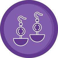 Earrnings Solid Purple Circle Icon vector