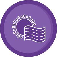 Fog Solid Purple Circle Icon vector