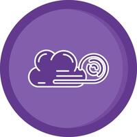 Wind cloud Solid Purple Circle Icon vector