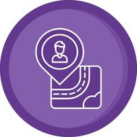 Human Solid Purple Circle Icon vector