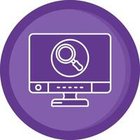 Search Solid Purple Circle Icon vector